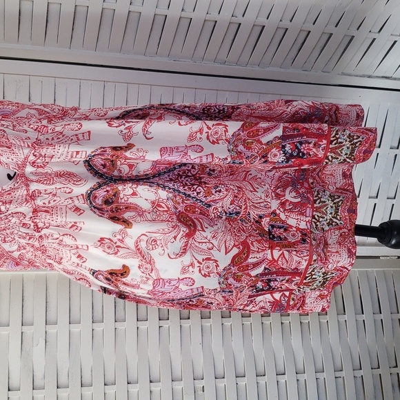 Free People Red and white intimately louche dress M - Picture 3 of 7